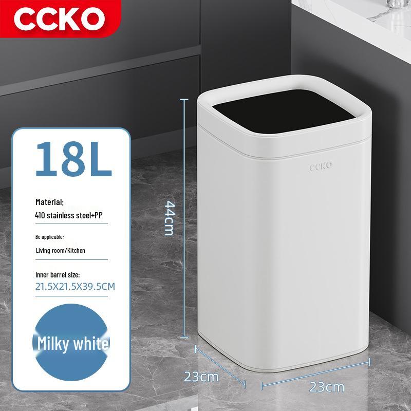 CCKO Большая открытая мусорная корзина из нержавеющей стали для дома, офиса или кухни