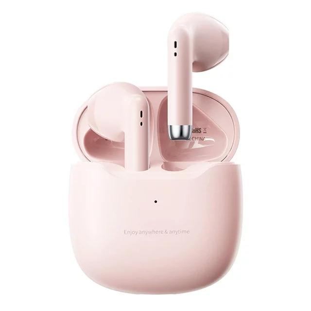 Беспроводные наушники Фиолетовый Bluetooth 5.3 с шумоподавлением Синие зубные вкладыши TWS Беспроводные наушники с чехлом для зарядки для iPhone Android