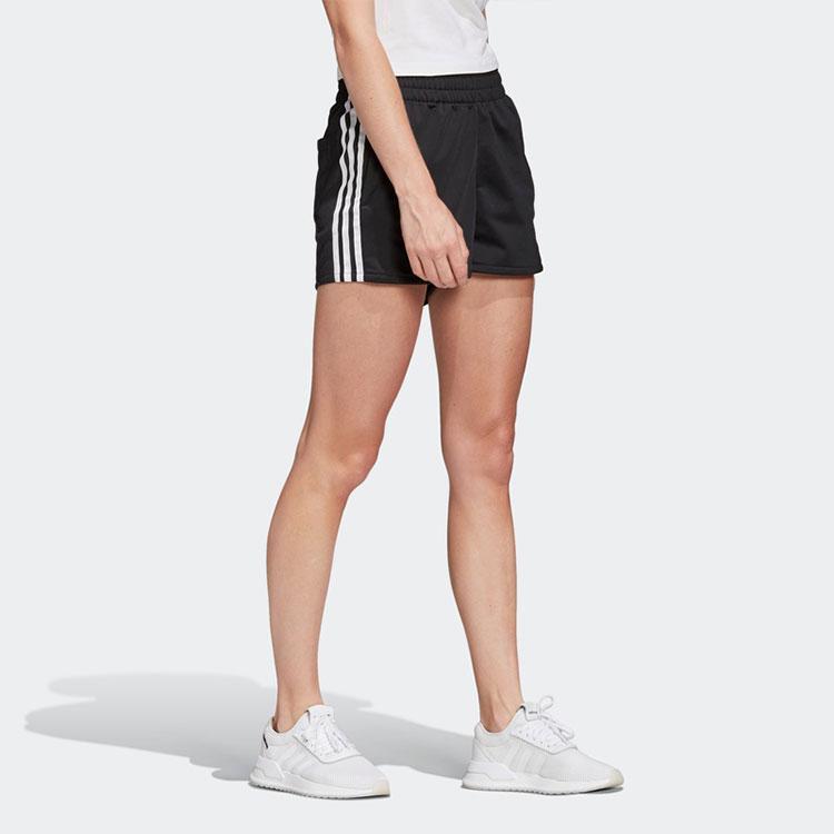 adidas Оригинальные шорты Hot Girl Series 3 полоски Маленький логотип Женские шорты Черные FM2610