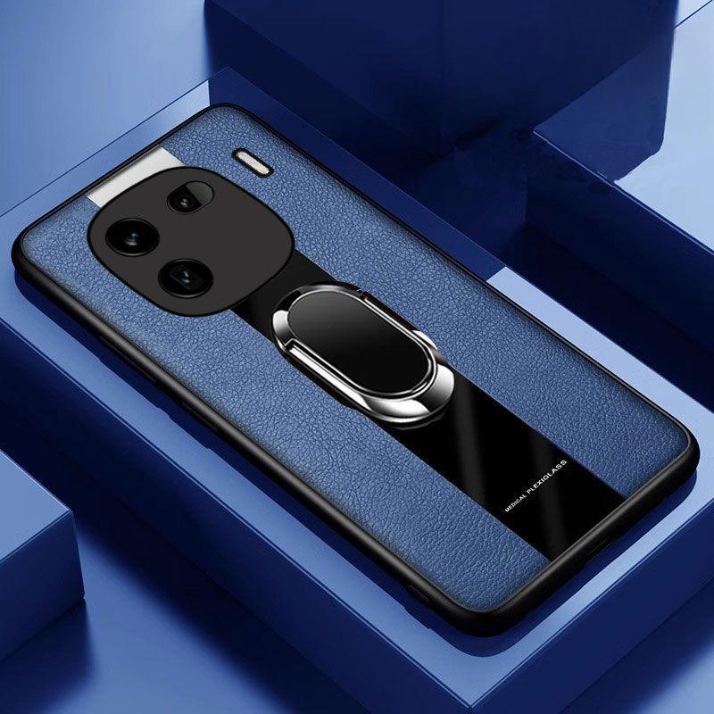 Магнитное кольцо-подставка Чехол для телефона Для Vivo IQOO 12 Pro Роскошная кожаная ударопрочная бамперная задняя крышка Для IQOO 13 Iqoo13 12Pro