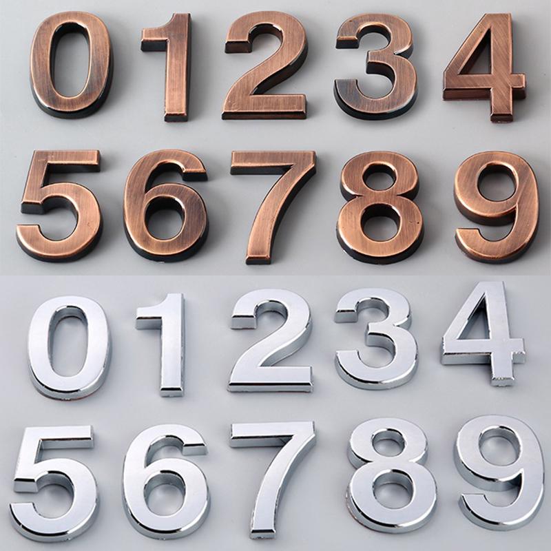 5CM 0-9 Sign Number Plate Digits Sticker Door Address Hotel House Modern Number