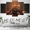 5 Pieces Wall Art Canvas Painting Animal Cartoon Poster Samurai Cat Modular Pictures Modern Home Living Room Decoration No Frame