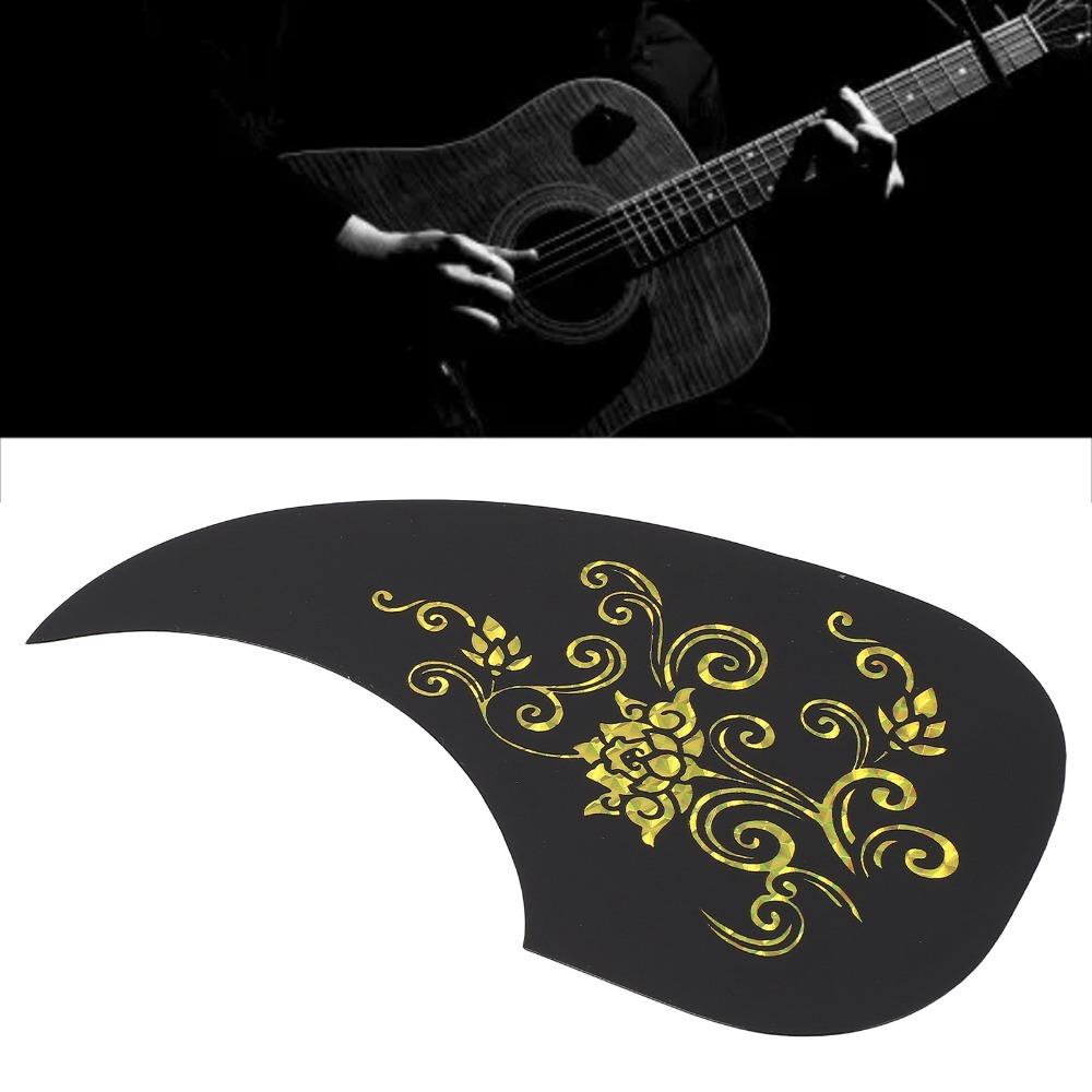 Golden And Silver Acoustic Guitar Pickguard Self Adhesive Protective Cover Guitar Protection