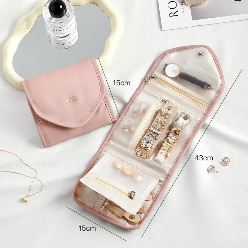 Популярный Складной Рулон для Ювелирных Изделий Дорожный Органайзер Портативный для Путешествий Серьги Кольца Бриллиантовые Ожерелья Броши Сумка для Хранения
