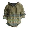 Printed Men's Cotton And Linen Shirt Hooded Long-sleeved Hooded Spring And Summer Casual Daily Wear
