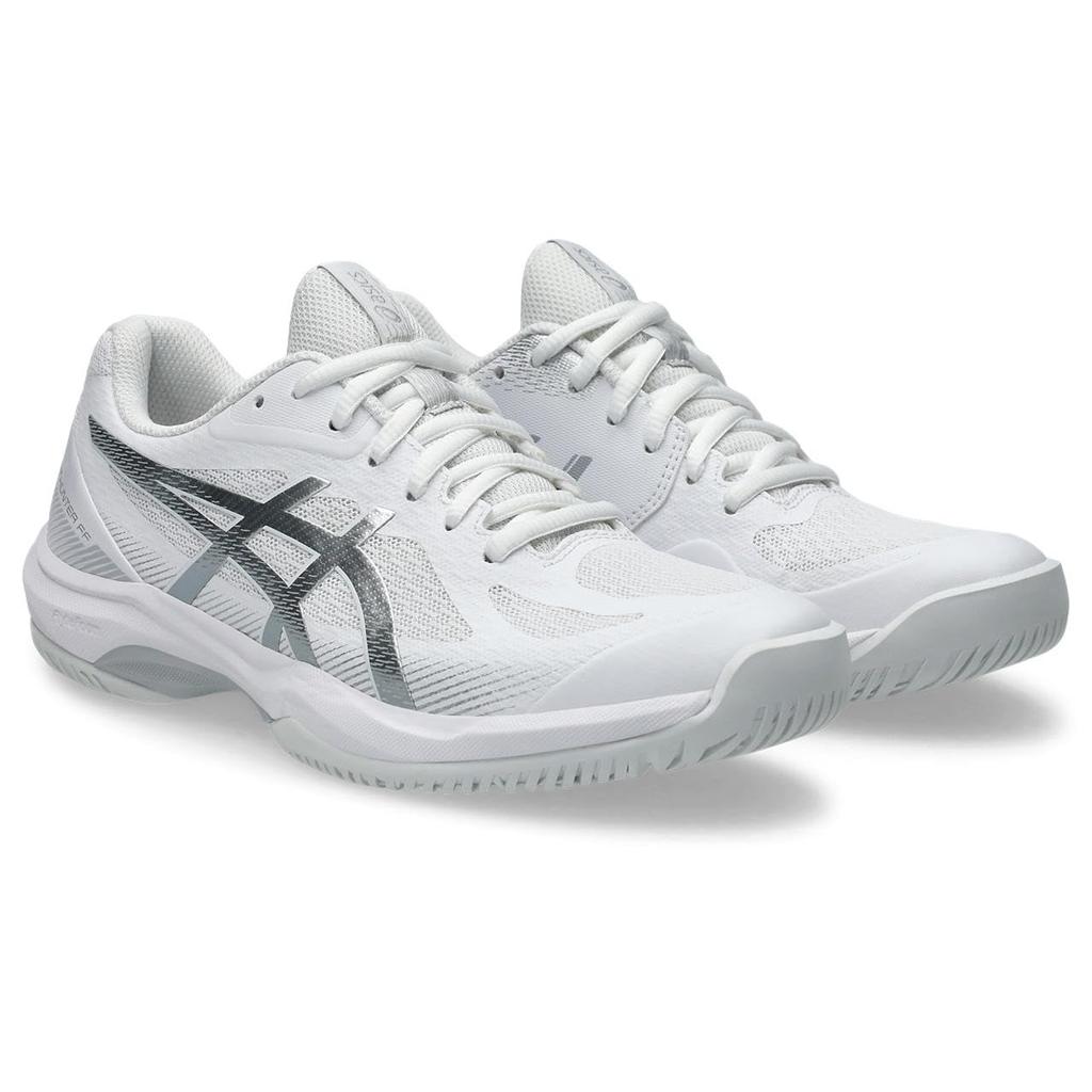 ASICS COURT HUNTER FF 1072A112 Indoor Sports Size 102 Size E Women's Shoes, (White/Pure Silver), 23.0 cm,