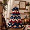 Handmade Sewing Crafts Halloween Quilted Fabric Tree Kit, Witch Cat Spider DIY Festive Desktop Displays 3D Padded Craft Project for Quilting