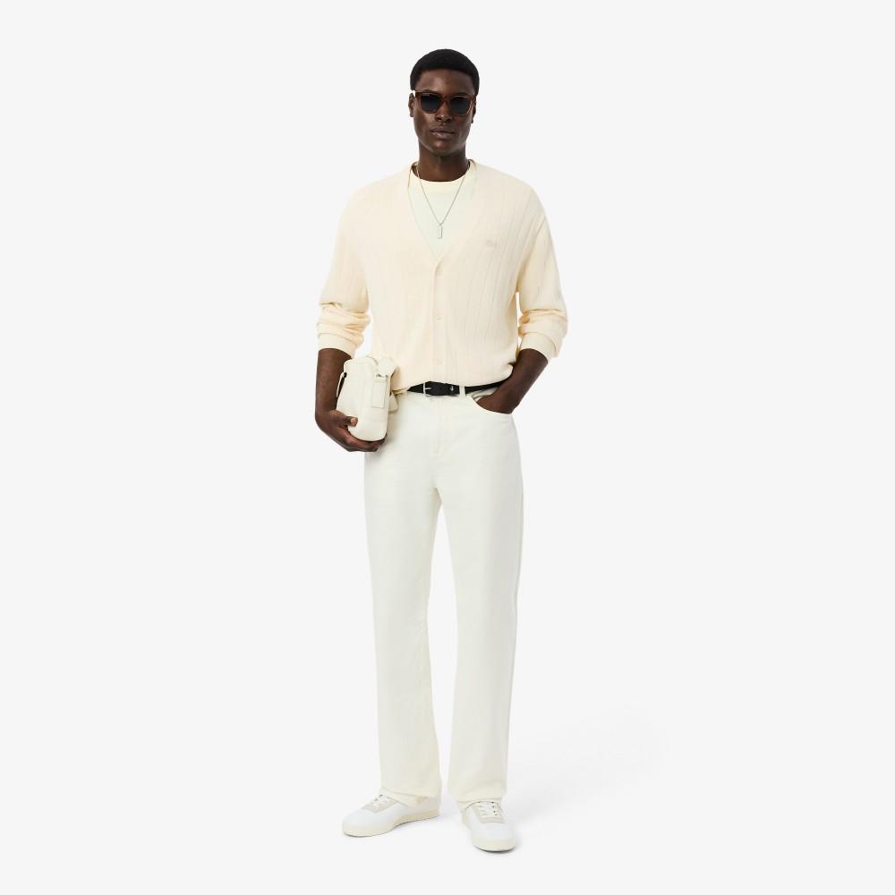 Lacoste Мужской кардиган с V-образным вырезом и рубчиком PARIS PACK AH1039-56G056