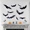 72 PCs Halloween Bats Wall Decor Battery Powered Bats Decorations Wall Stickers for Halloween Party Bedroom Window Decorations