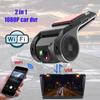 Автомобильный видеорегистратор 1080P с Wi-Fi для Android, видеорегистратор двойного назначения, широкоугольный автомобильный видеорегистратор с углом обзора 170°, камера ночного видения, видеорегистратор ADAS