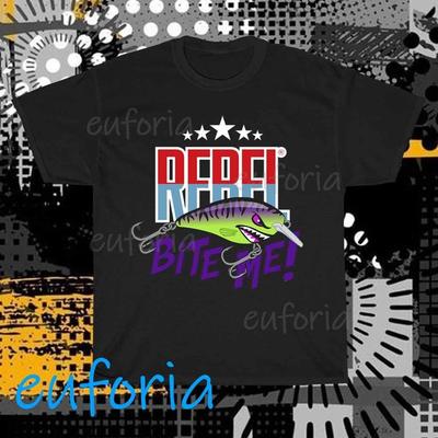 Футболка с логотипом Rebel Fishing Lures, смешная, размеры от S до 5XL