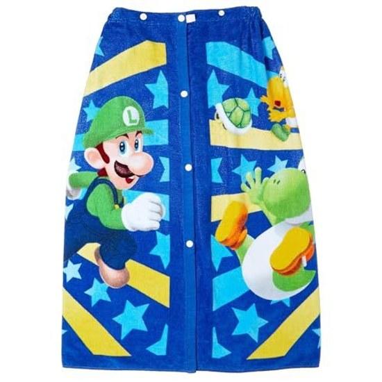Marushin 80cm Length Wrap Towel Nintendo Mario Star Chase Antibacterial Processing UV Protection Boys