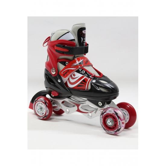 Розовый регулируемый 2 2 освещенный металлический тренировочный шлем для катания на коньках с коленом