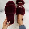 Fashion Slippers Women Winter Women House Non-slip Slippers Casual Indoor Flat Floor Shoes Ladies Flip Flops Warm Shoes Slid Color Shoes