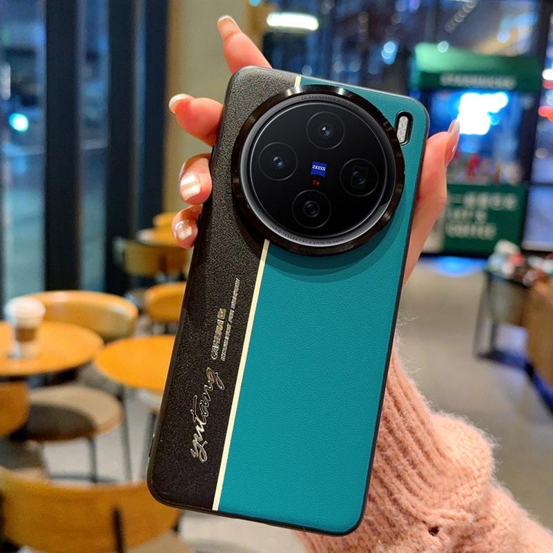 Ночная Молния Флуоресцентная Линия Двухпигментный Кожаный Чехол Для VIVO X200 Pro 200 pro mini X100S Pro X100 Ultra Защитная Крышка Объектива