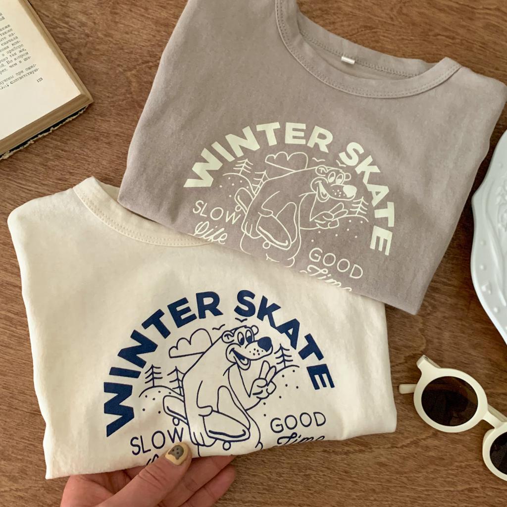 Детская повседневная футболка для мальчиков с милым принтом из мультфильма, хлопковая футболка, летний пуловер для девочек, топы, универсальная нижняя рубашка