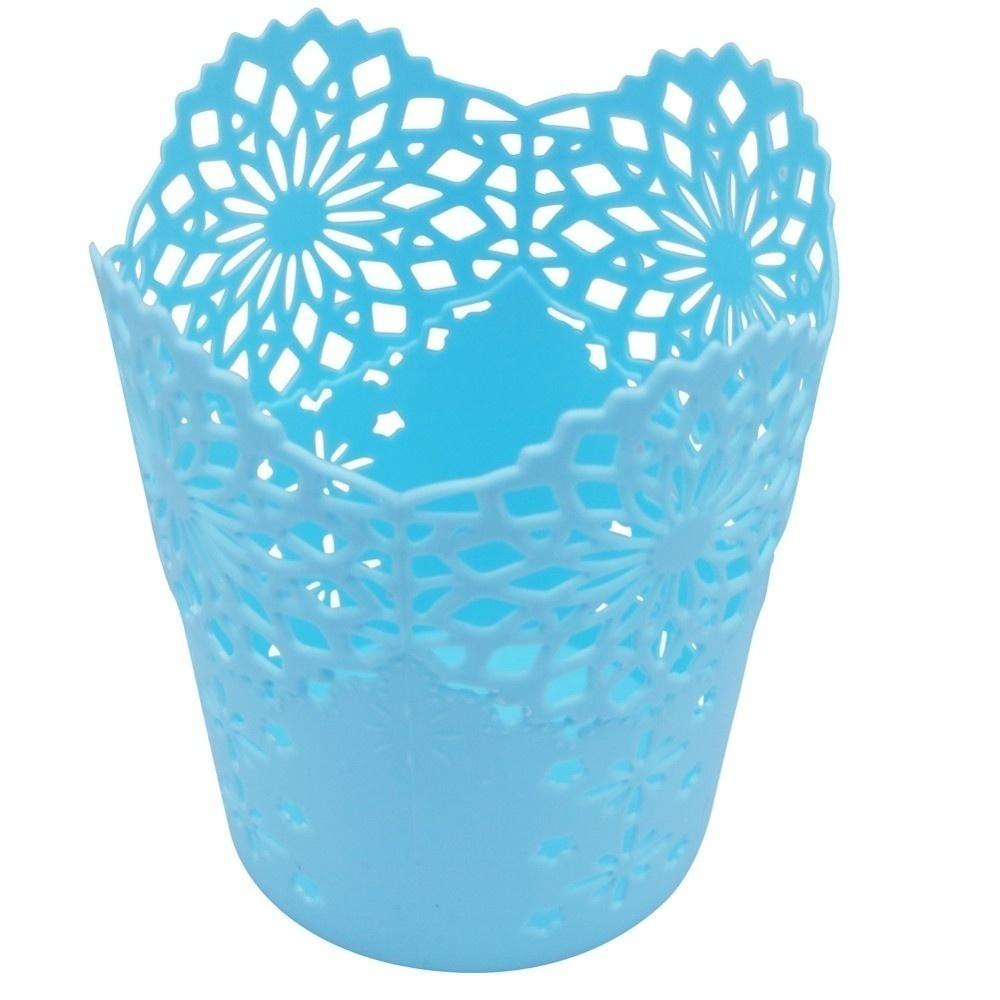 Кружевной полый держатель для карандашей, настольный мусорный бак, органайзер для офиса, школы, дома, аксессуары для стола