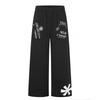 Unisex Streetwear Print Jogger Pants Loose Fit Cotton Casual Trousers Youth