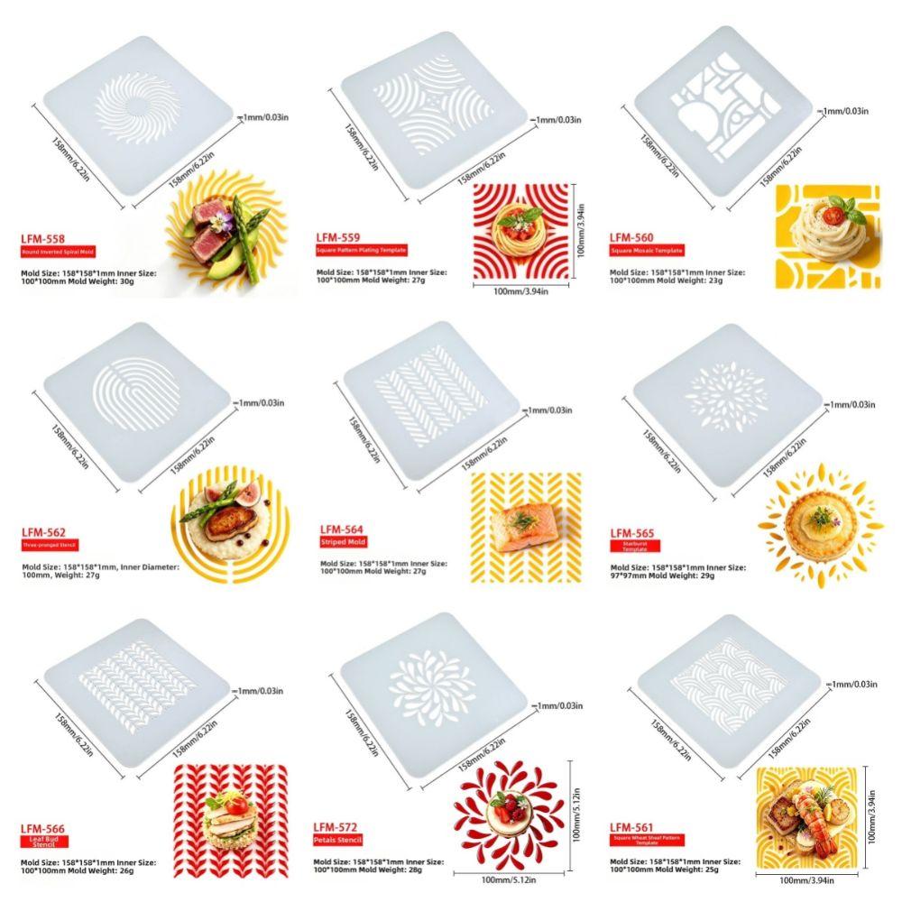 Reusable Cake Decoration Mold Easy Release Pastry Decorating Template Cake Decorating