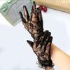 Summer Floral Side Sun Protection Sexy Driving Gloves Mittens Short Gloves Women Gloves Lace Gloves