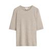 CS Autumn New Women clothes French style Simple Style Slim Version round Neck Fleece Blended T-shirt Top 1292679