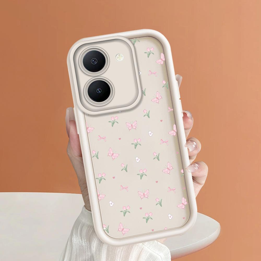 Мягкие силиконовые квадратные лестницы с мультяшным узором, полное покрытие, защита камеры, противоударный чехол для iPhone Infinix Tecno Vivo