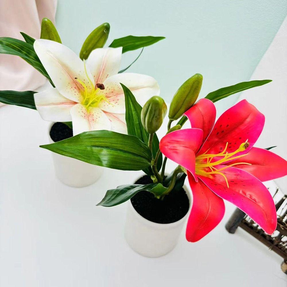 Реквизит для фотосессии Имитация цветка в горшке Пластиковый Искусственный бонсай Яркий Искусственный цветок Настольное украшение