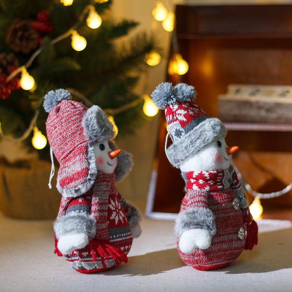 Exquisite Snow Doll Portable Christmas Fabric Doll Christmas Decorations Pendant  Kids Gift