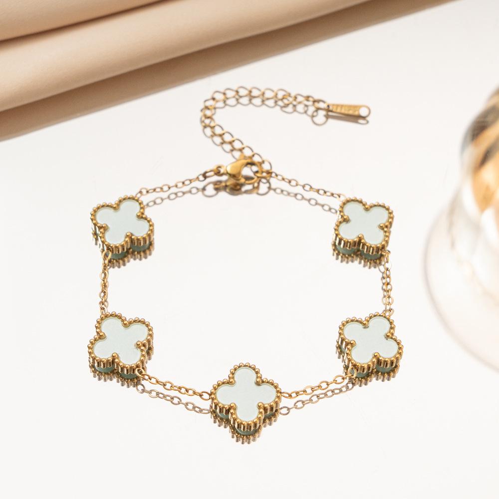 New four-leaf clover bracelet light luxury high-end women's jewelry bracelet jewelry