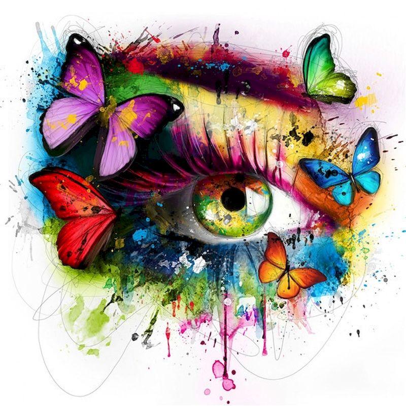 5D DIY Diamond Painting Cross Stitch Kits Diamond Mosaic Colorful Lip Full Round Drill Landscape Handicraft De