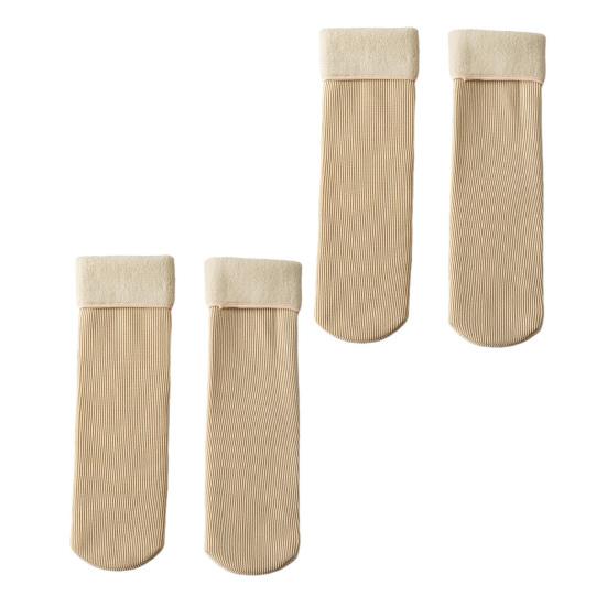 2 пары женских зимних носков средней длины, однотонные, высокоэластичные, сохраняющие тепло, легкие, удобные, теплые, повседневные, спортивные носки