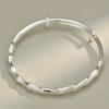 Bamboo Push Pull Bracelet, Female Step By Step Ascending, Frosted Bamboo Bracelet, New White Copper Plated Silver Bracelet