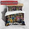 3pcs Duvet Cover Set (1*Duvet Cover + 2*Pillowcase, Without Core), Custom Name Power Rangers Pattern Bedding Set, Home Bedroom Decor Gift