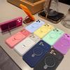 Чехол-подставка из жидкого силикона с магнитом для iPhone 17 для Apple 16 Pro Max/15 Pro