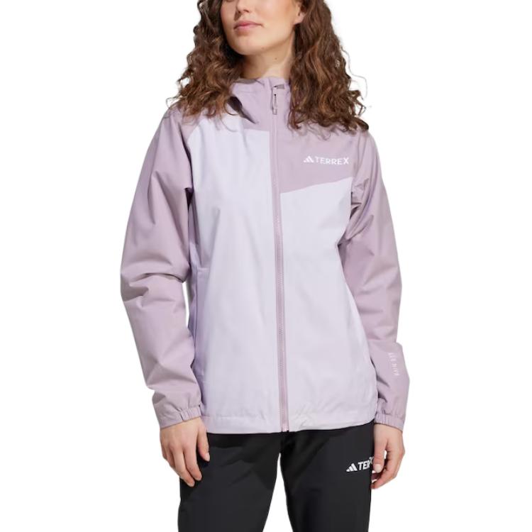 adidas Модная Удобная Мягкая Дышащая Куртка с Капюшоном Женская Куртка Фиолетовая JD8378