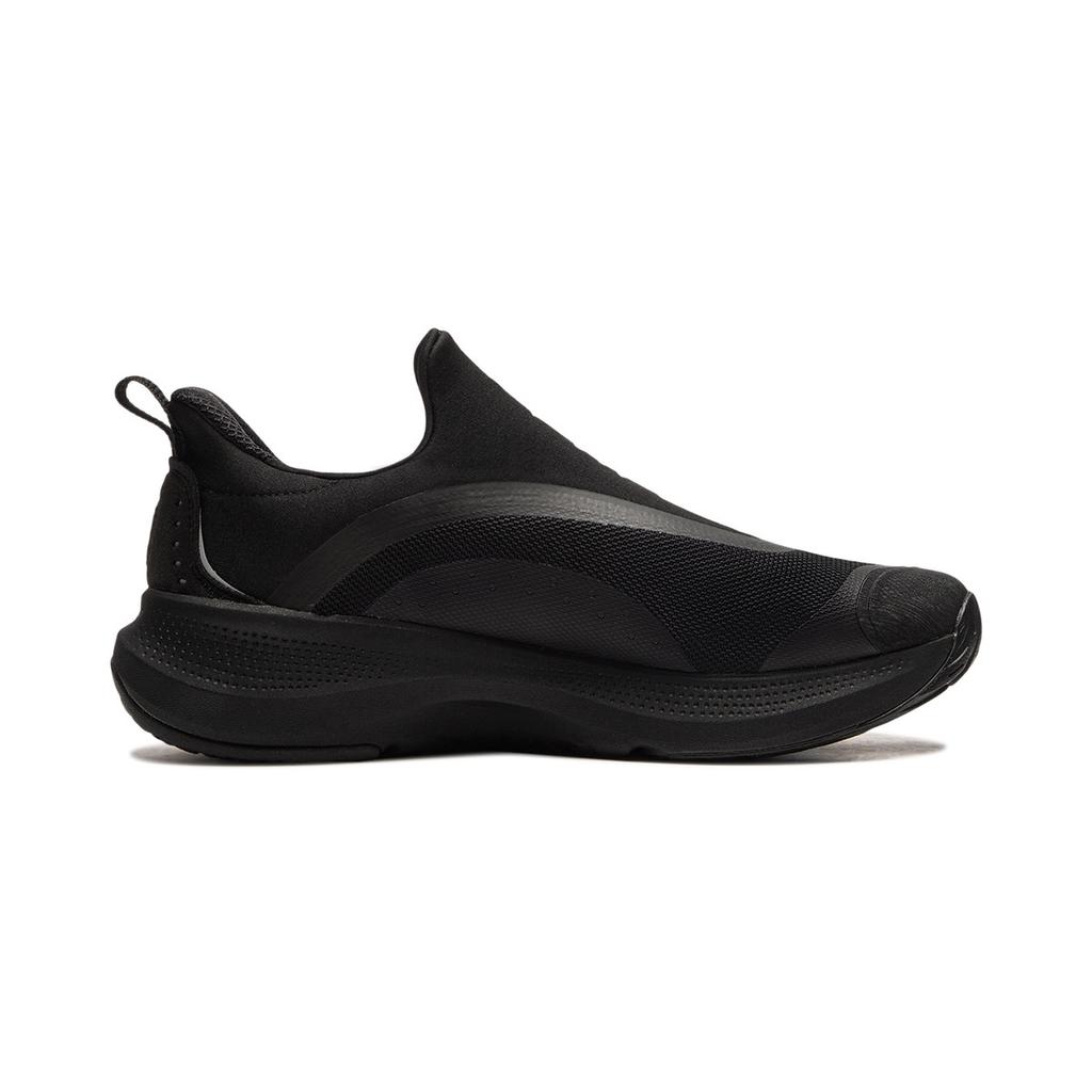 Li Ning Soft Go универсальные модные амортизирующие прочные низкие повседневные туфли мужские кроссовки черные AGLU099-1