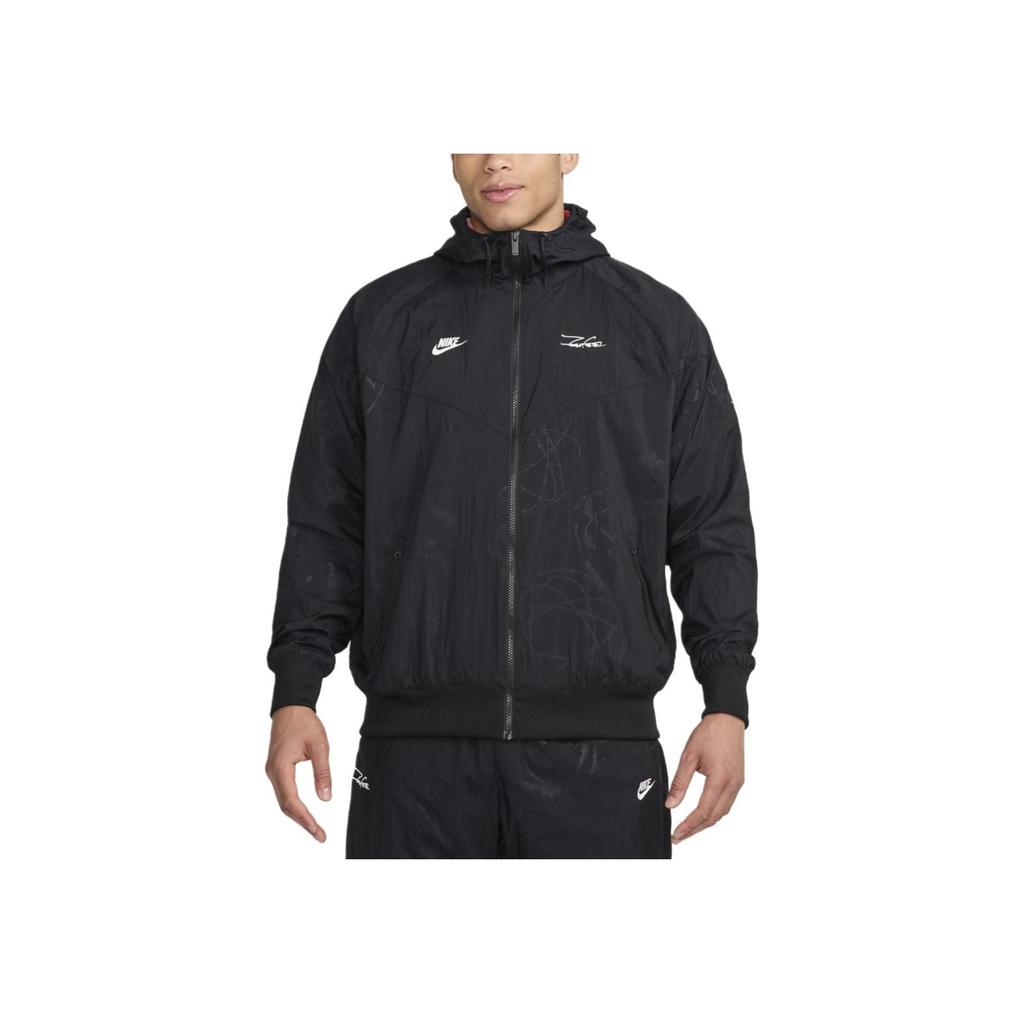 Nike Спортивная куртка Windrunner, отводящая влагу, удобная, с капюшоном, мужская куртка, черная HF7820-010