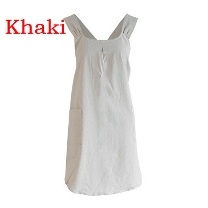 1PC Female Women Apron Cotton Linen Apron Dress Cafe Kitchen Cooking Florist Vintage Dress