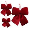 1pc Red Wreath Bows Small Xmas Decorative Ties Bow Ornaments For Home Party Christmas Bows Hanging Decorations
