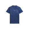 Polo Solid Loose Fit Crew Neck Short Sleeve T-Shirt Men Tops Navy-Blue 710839046-042