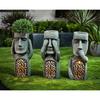 See Hear Speak No Evil Garden Easter Island Statues Creative Resin Sculpture Outdoor Decoration Home Vase Statue Decor Figurine