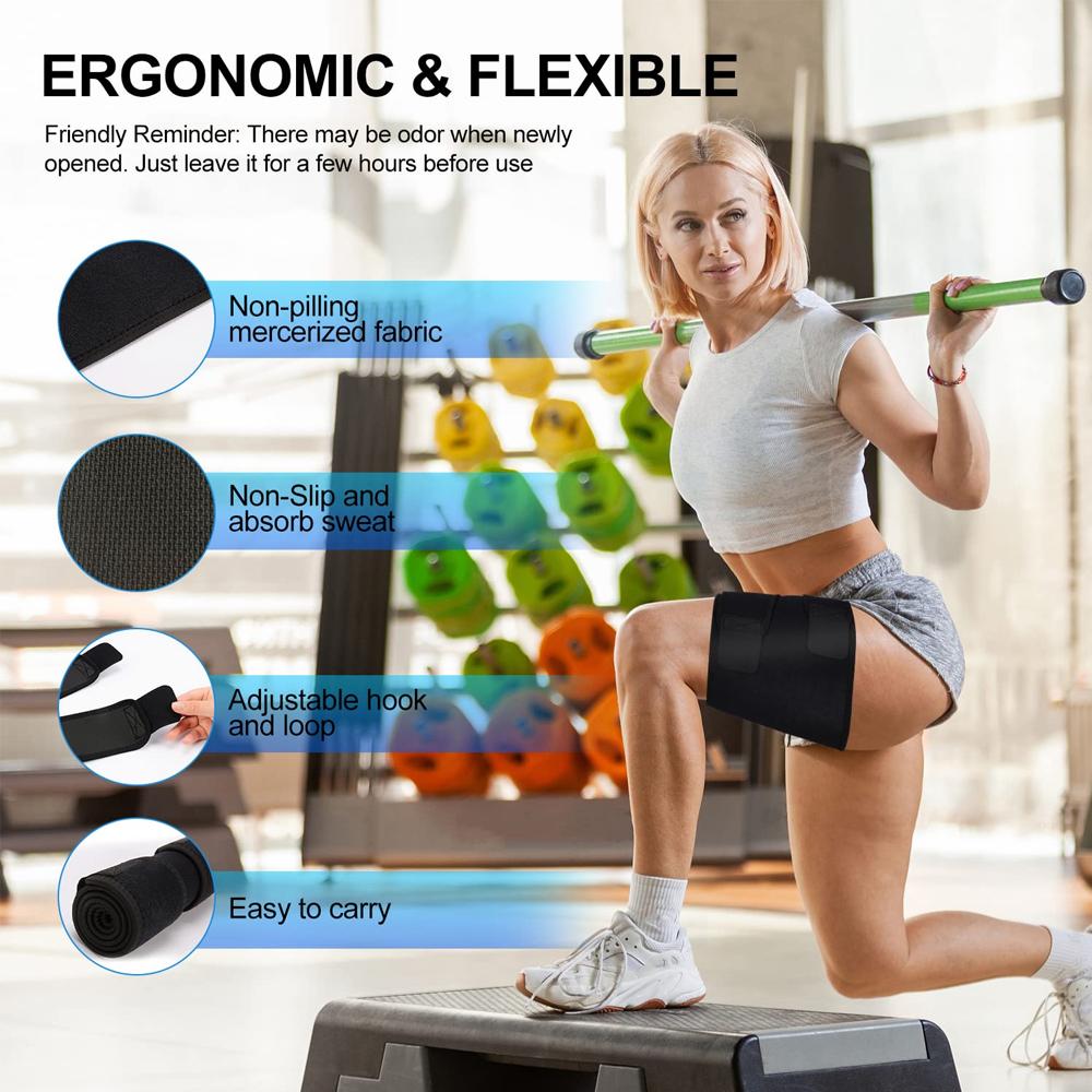 1 шт., бандаж для бедра, поддержка подколенного сухожилия, компрессионный рукав, триммер для вытянутых подколенных сухожилий, растяжений мышц, растяжений четырехглавой мышцы