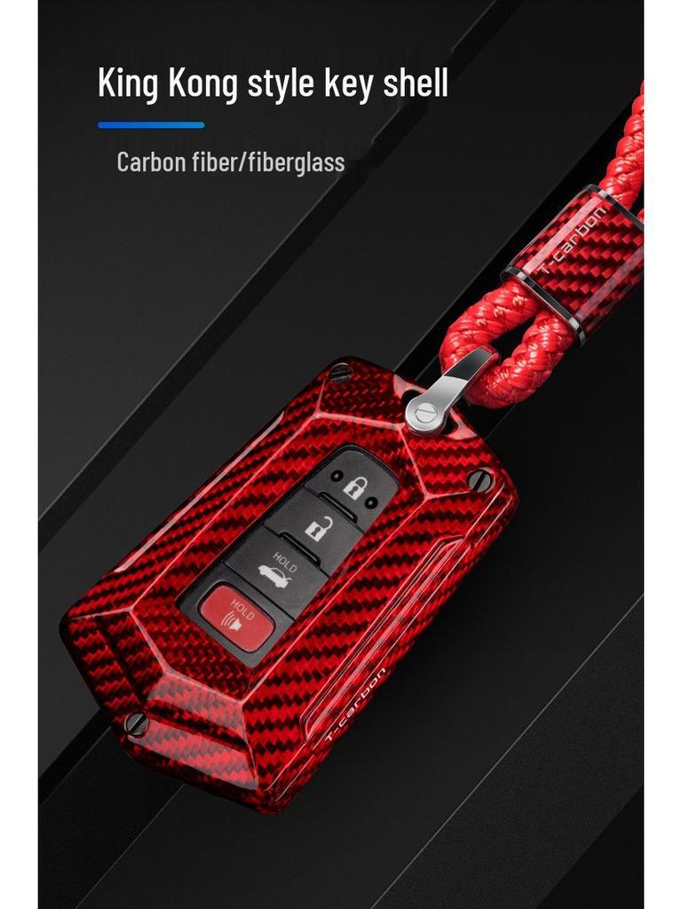 Кейс для ключа из настоящего углеволокна для Toyota Prado Izoa CHR Camry 8-го поколения