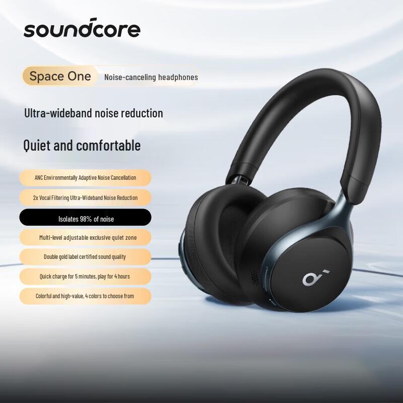 Беспроводные Bluetooth-наушники с шумоподавлением SoundCore Space One