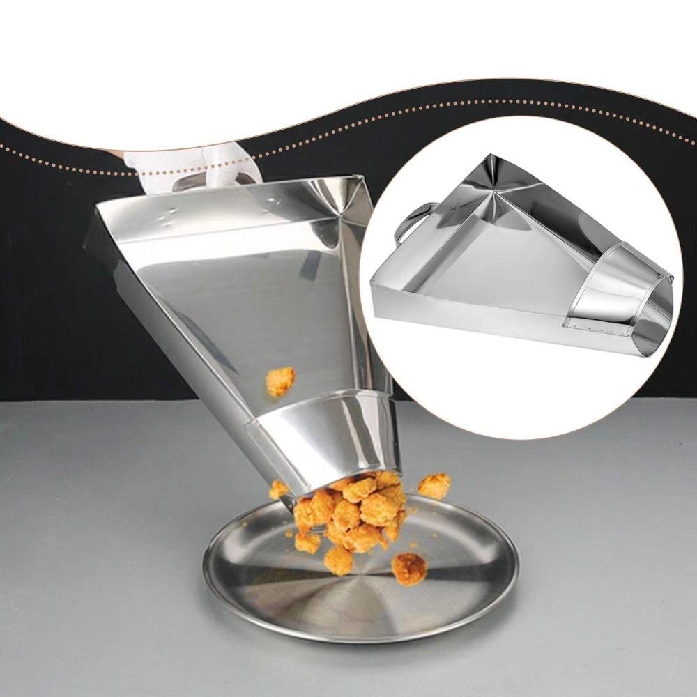 Cooking Tools Funnel Triangle Bucket with Handle Food Shovels French Fry Scoop Kitchen Tools