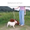 Pet Traction Rope Belt for 2 Dogs Walking Dual Dog Rope Leash Adjustable Retractable Rotation Pet Rope with Light Double