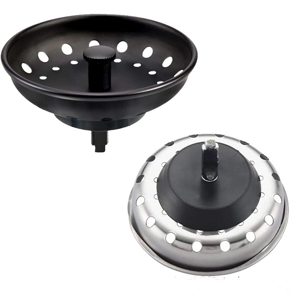 Kitchen Sink Plug Stopper Sink Strainer with Knob Waste Plug Sink Basket Strainer for Standard 3-1/2 inch Drain
