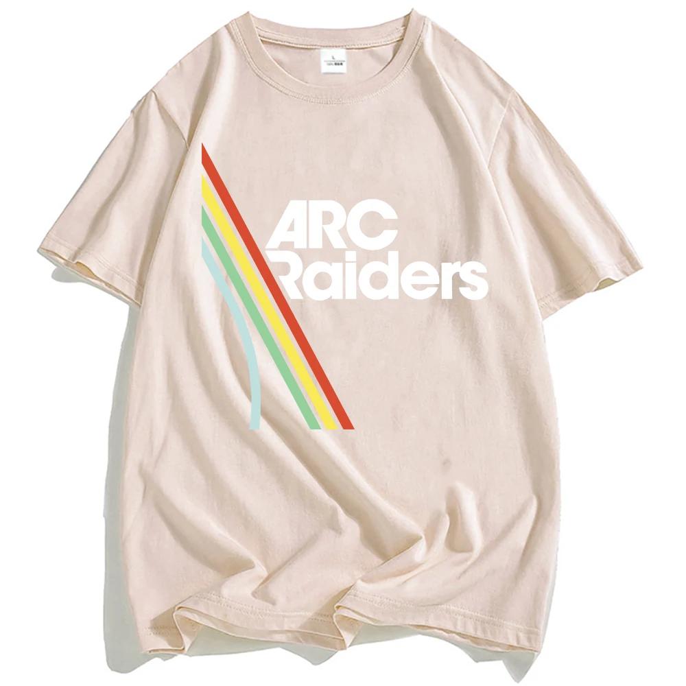 Unisex Clothing Hot Game ARC Raiders Rainbow Print Tshirt Cotton Short Sleeve Loose Male Tshirts Unisex Streetwear Graphic T Shirt