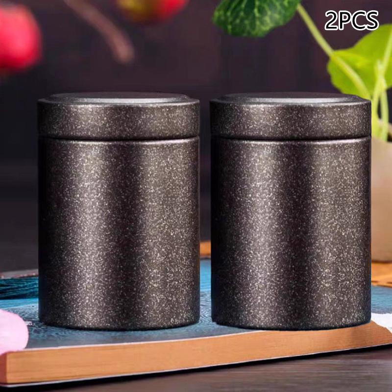 2 шт. Мини пустая жестяная банка для чая, бытовая герметичная банка для зеленого и черного чая, портативная домашняя маленькая коробка для упаковки чая, жестяные банки для хранения