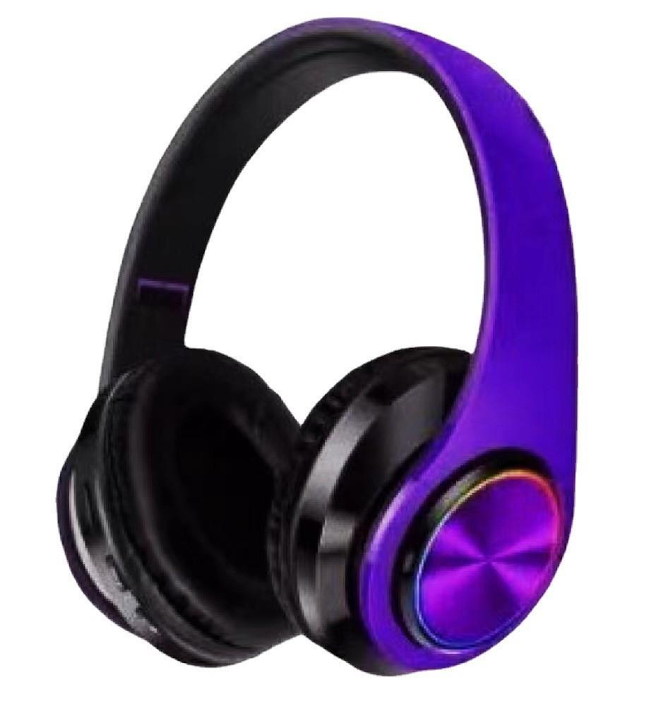 Luminous Bluetooth 5.3 Headset: Foldable, Openable, with Card Slot